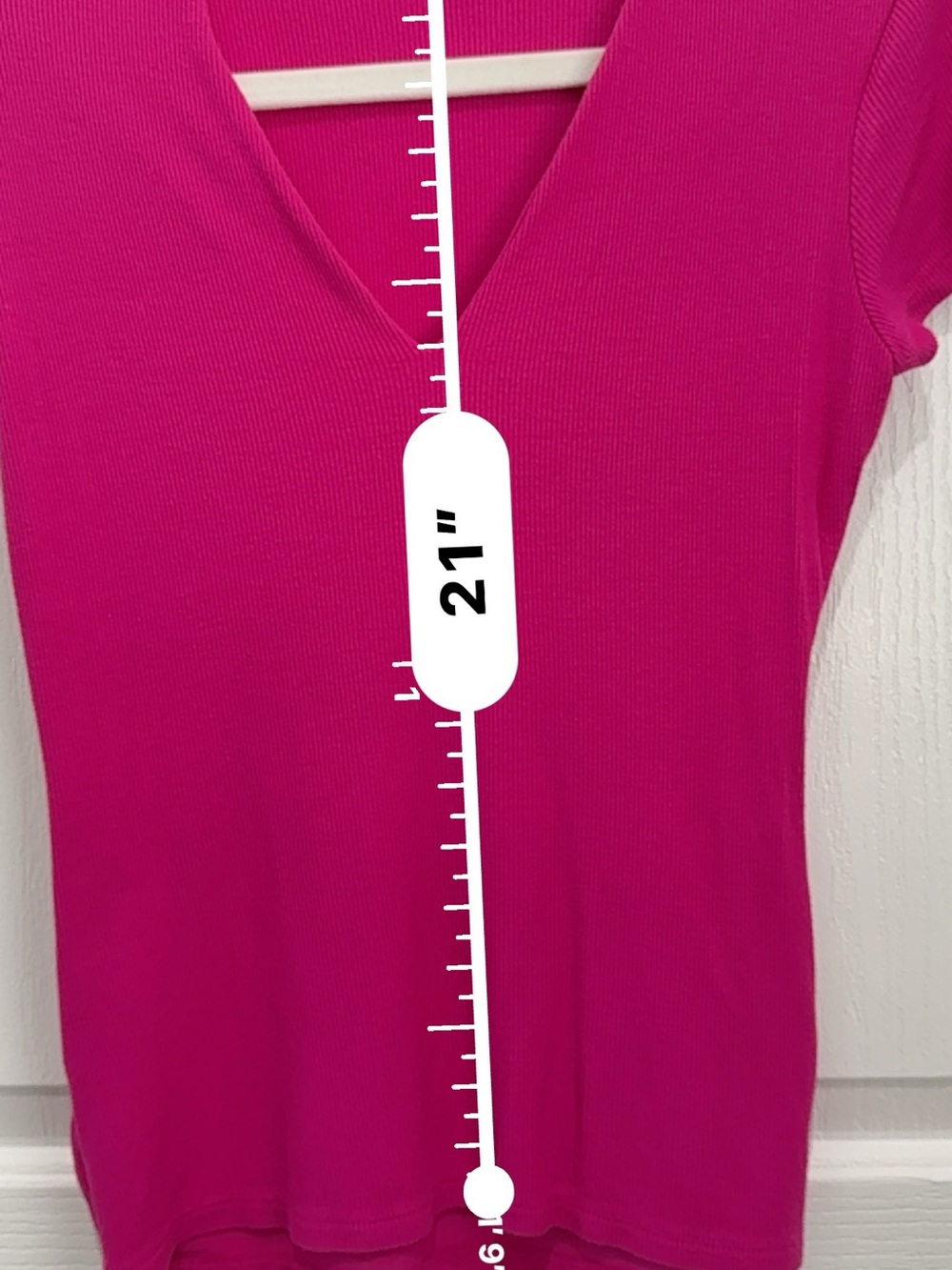 INC International Concepts Bright Pink V-Neck Short Sleeve Tee - Size Small - Picture 7 of 7